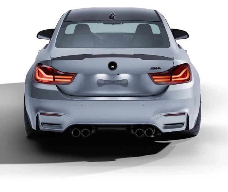 VEXO badge on BMW M4 rear, focused crop
